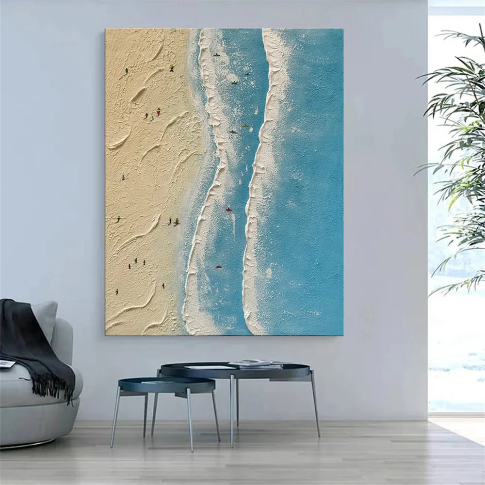 Surfing Sport Art Textured Canvas #PT031
