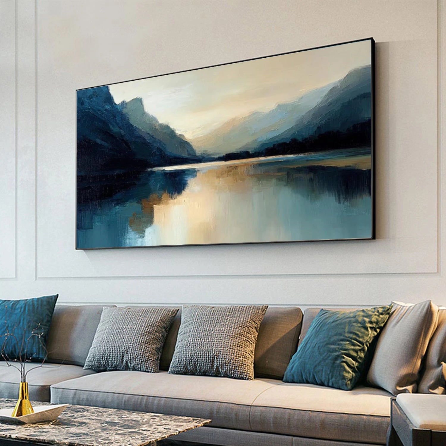 Ocean & Sky Abstract Wall Art #MO094