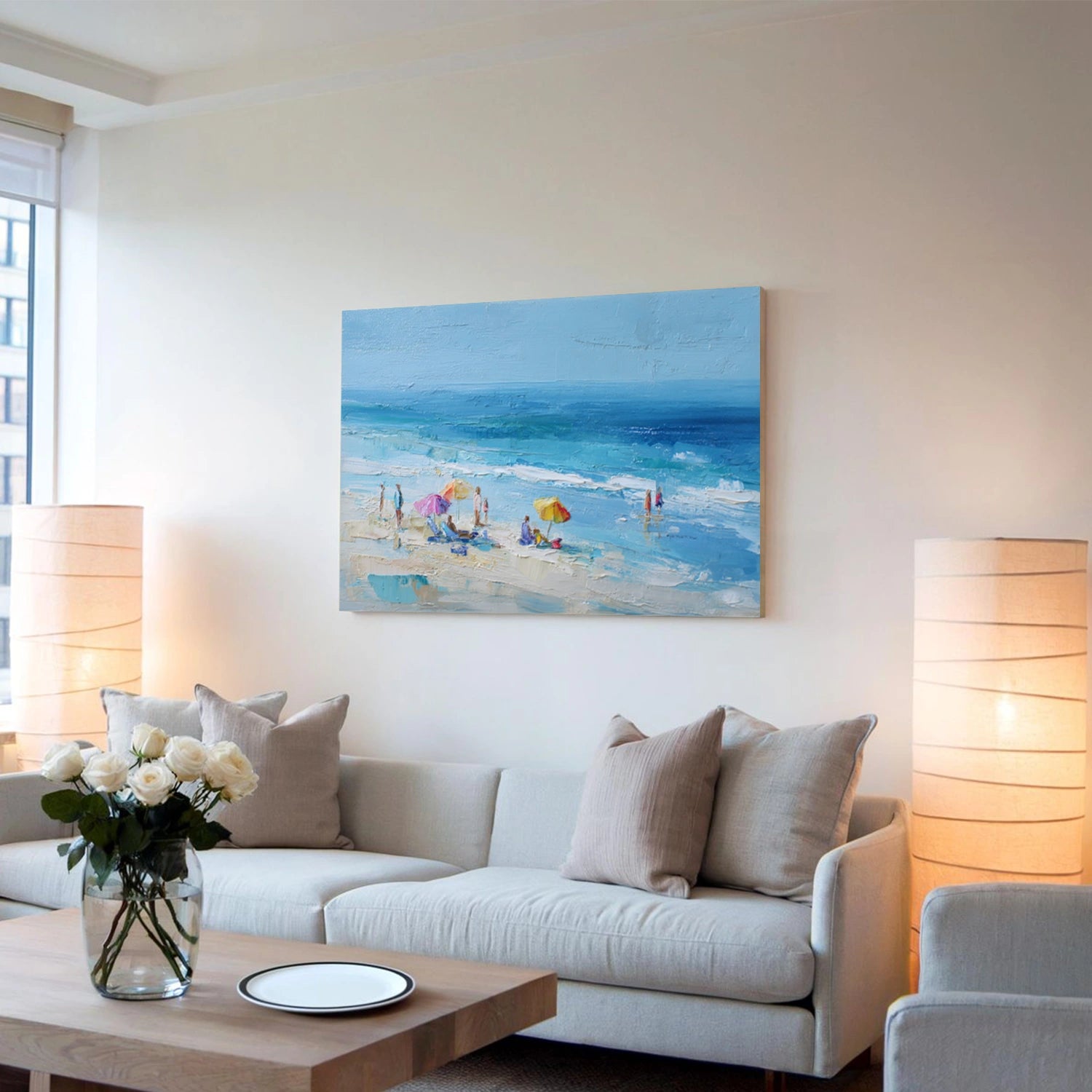 Ocean & Sky Abstract Wall Art #MO111