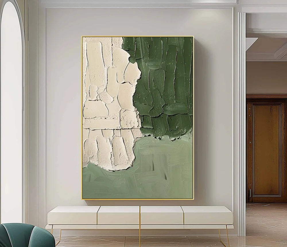 Green Minimalist Textured Wall Art #MT105