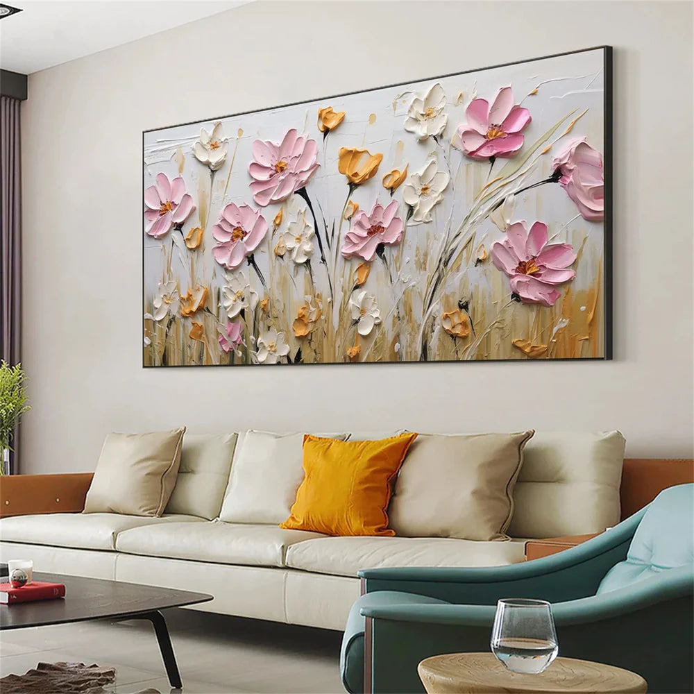 Flower & Tree Textured Abstract Wall Art #SF030