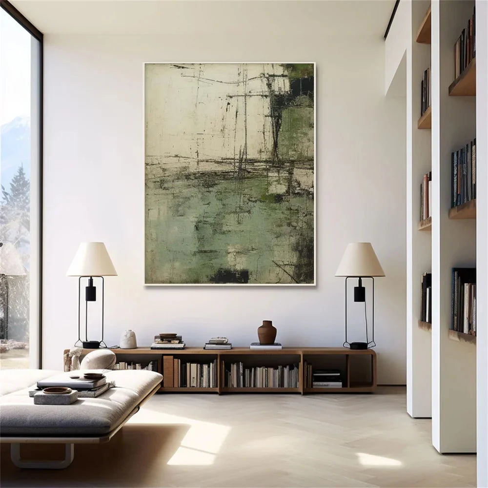 Green Abstract Wall Art #AT072