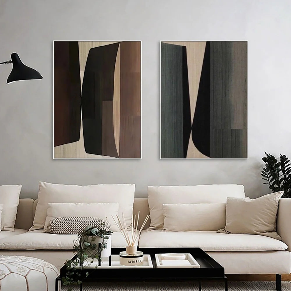Wabi Sabi Abstract Wall Art Set of 2 #WT052