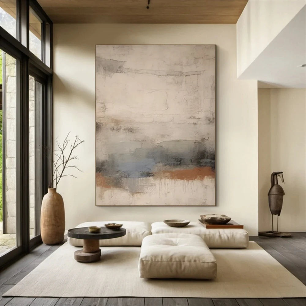 Beige and Brown Abstract Wall Art #AT112