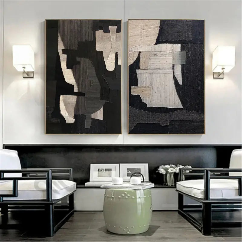 Wabi Sabi Textured Wall Art Set of 2 #WT031