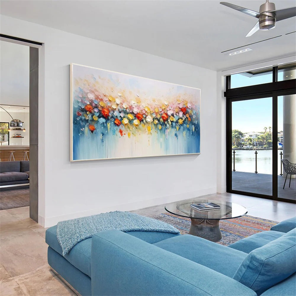 Flower & Tree Textured Abstract Wall Art #SF037