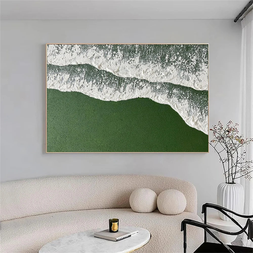 Green Minimalist Textured Wall Art #MT065