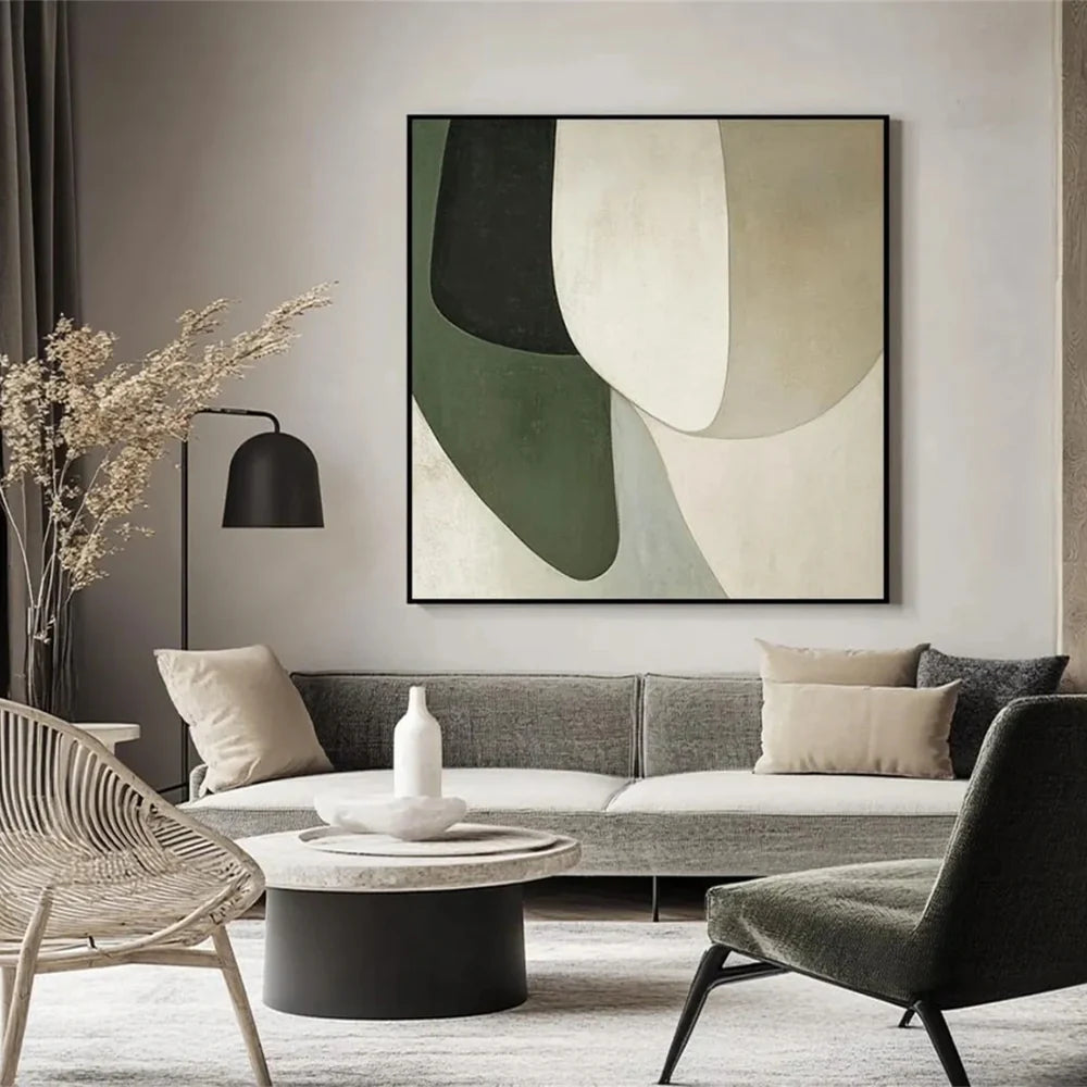 Green Abstract Wall Art #AT074