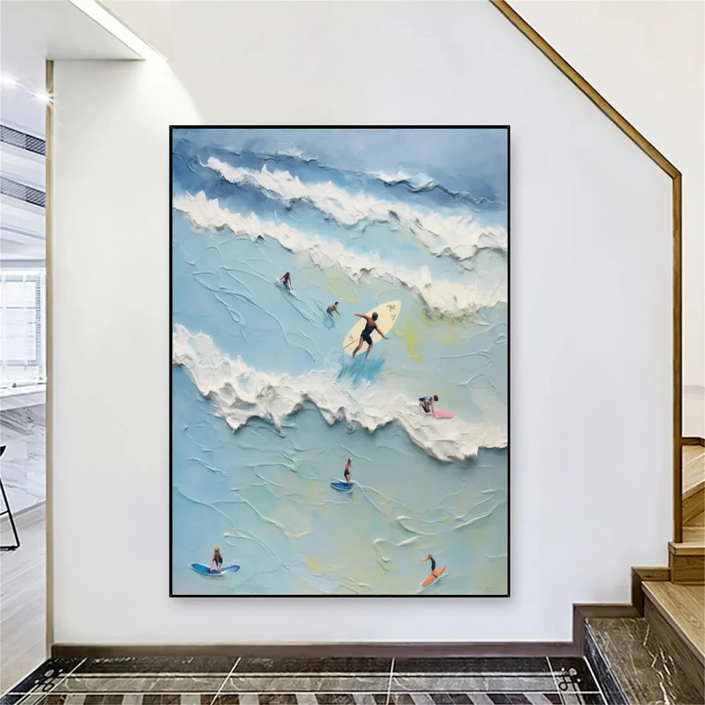 Surfing Sport Art Textured Canvas #PT024