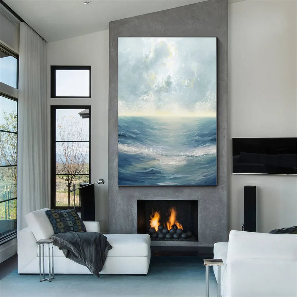 Ocean & Sky Abstract Wall Art #MO063