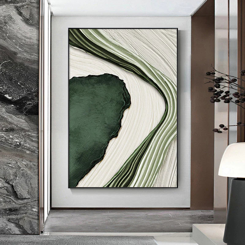 Green Minimalist Textured Wall Art #MT020