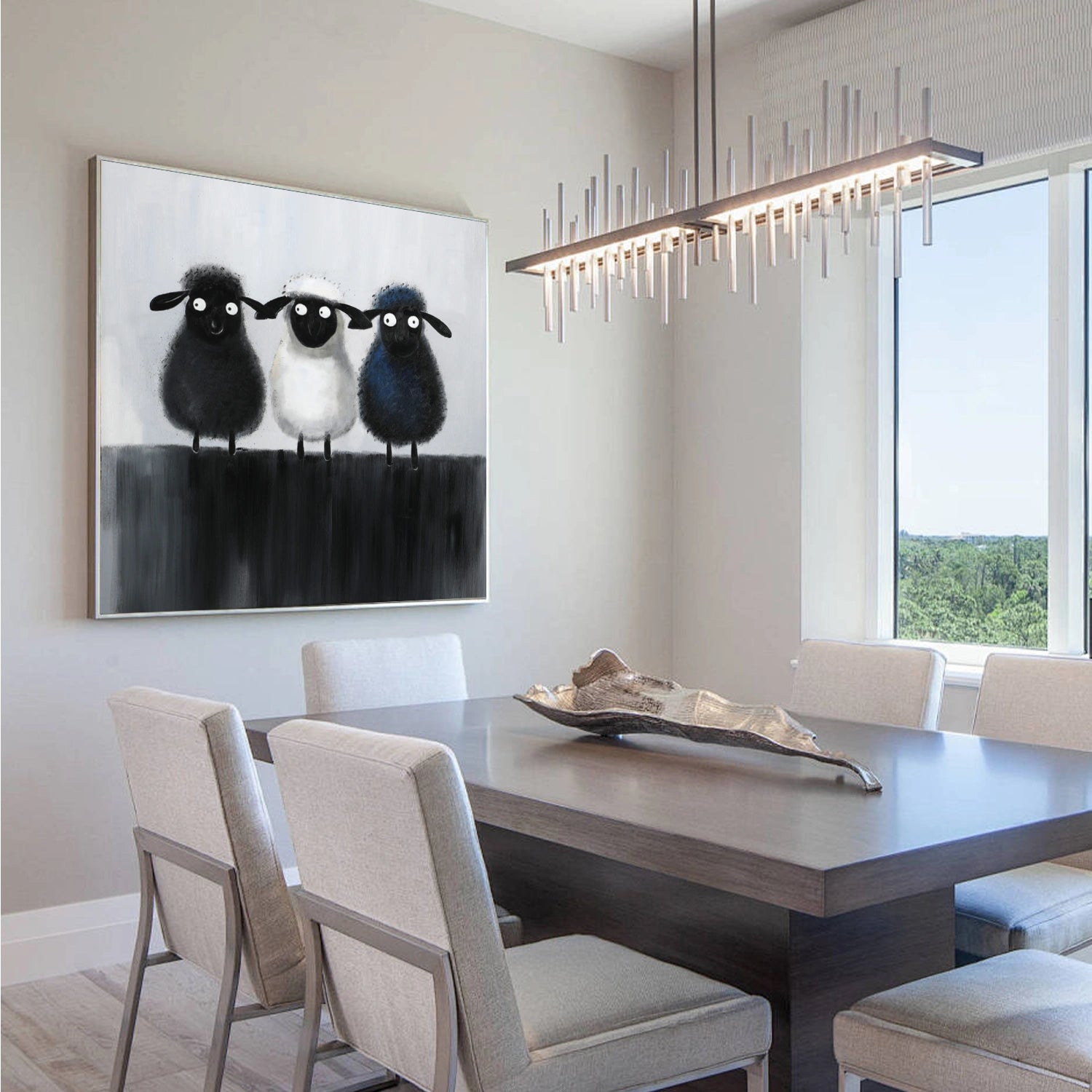 Abstract Sheep Animal Wall Art #DL060