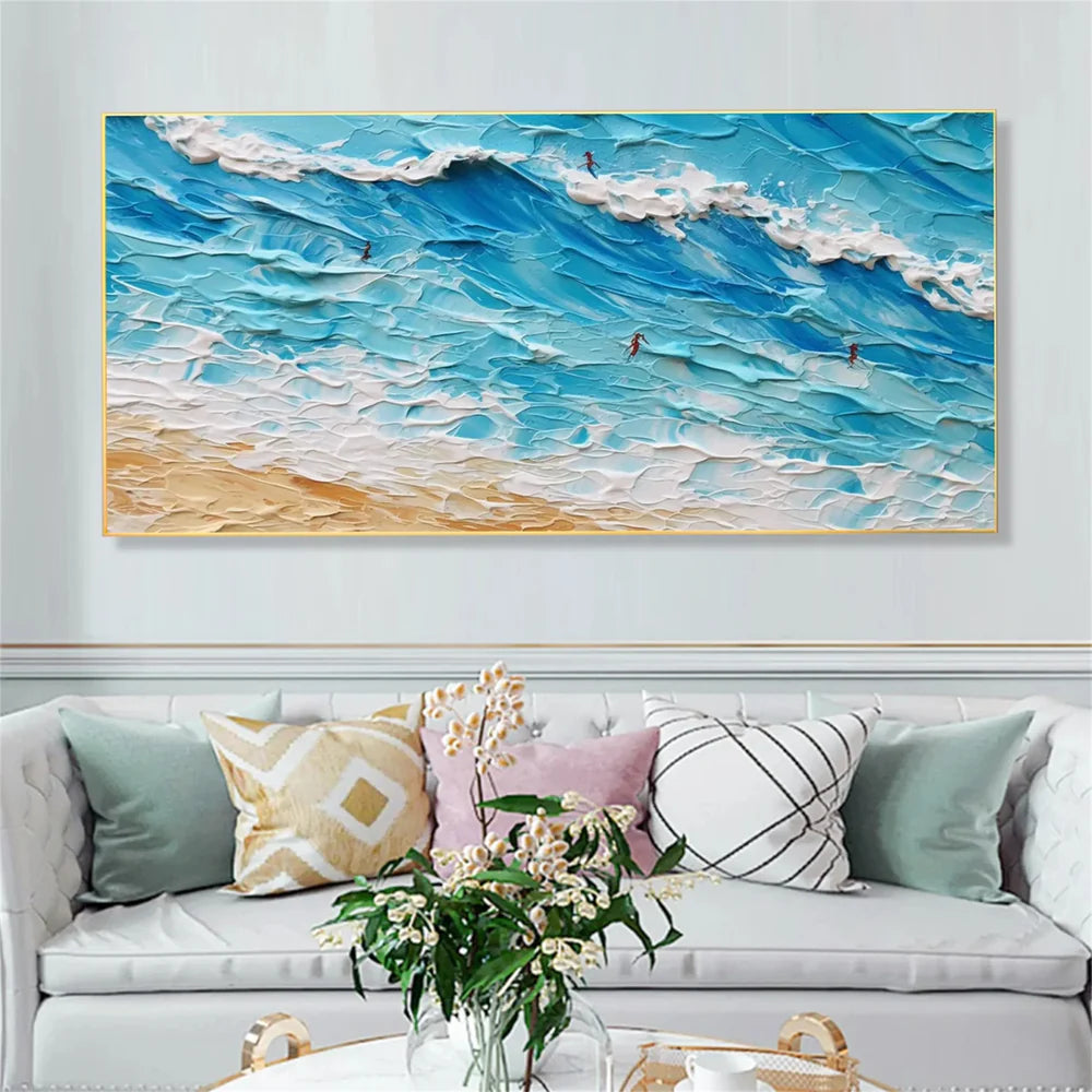 Surfing Sport Art Textured Canvas #PT028