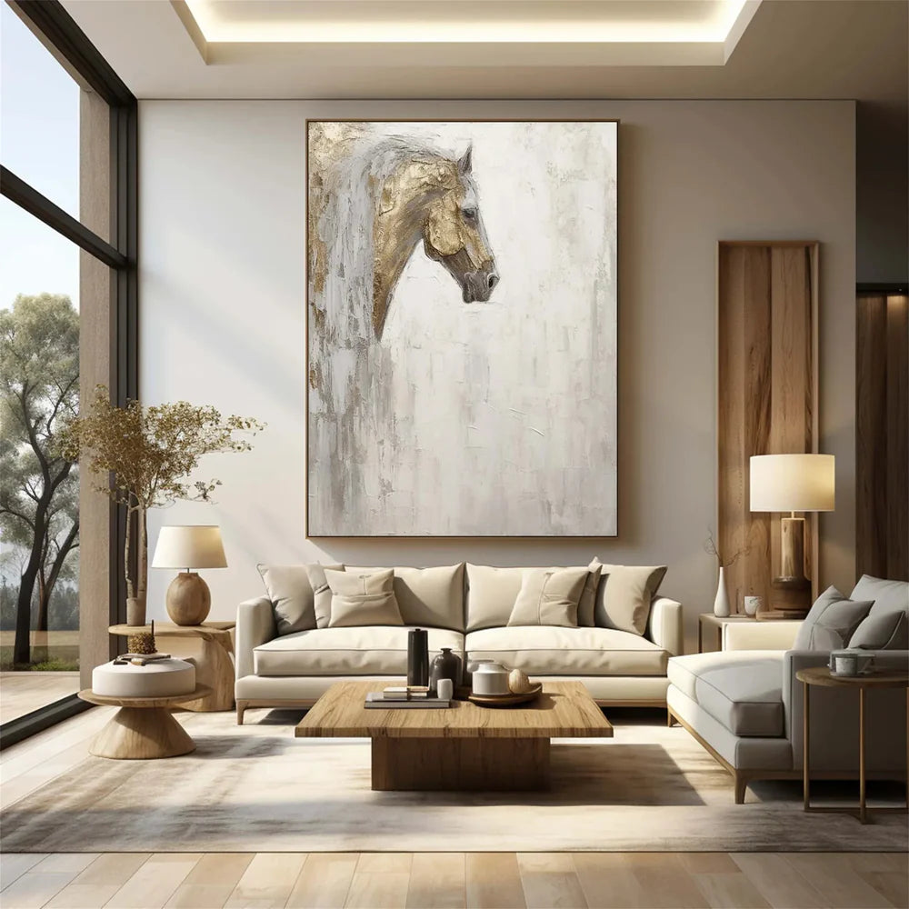 Abstract Horse Animal Textured Wall Art #DL008