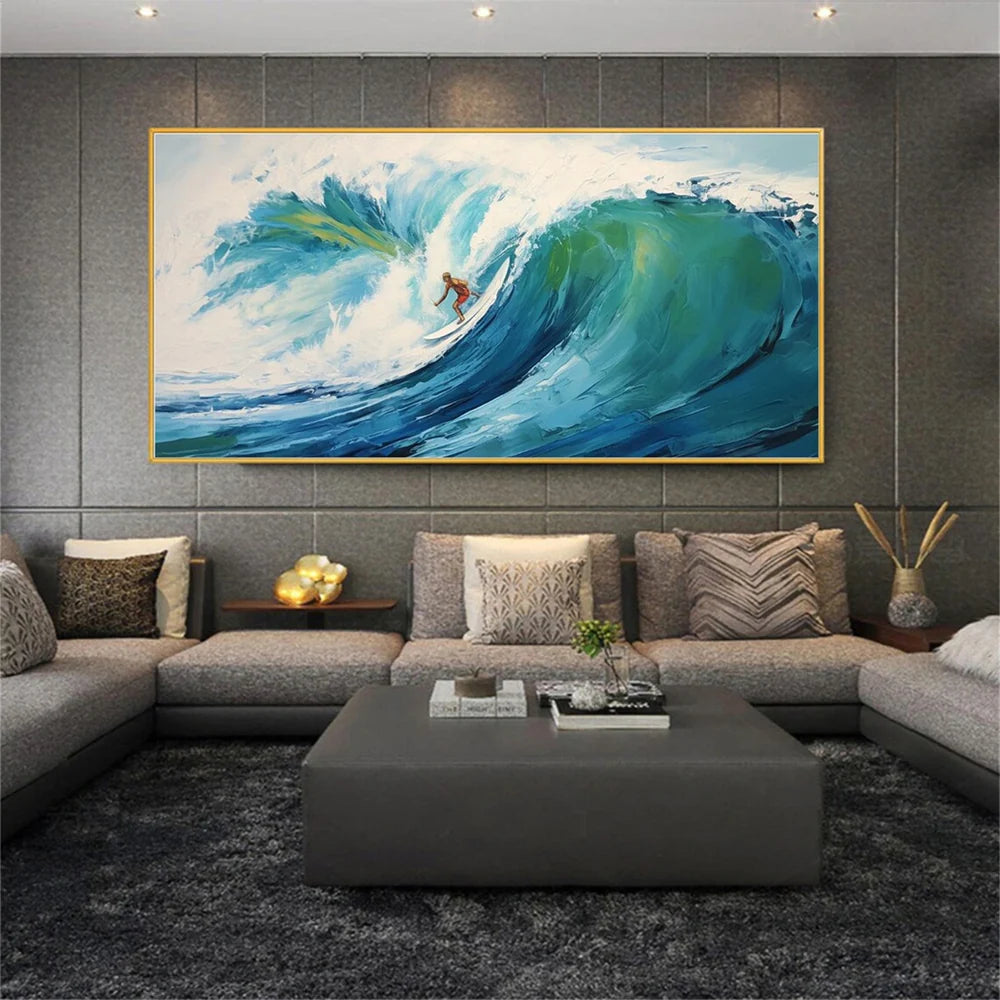 Surfing Sport Art Textured Canvas #PT015