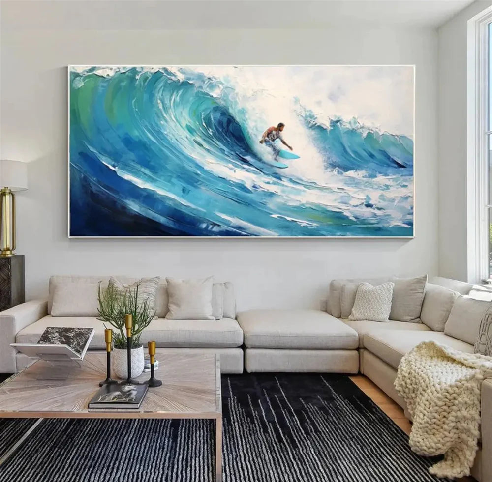Surfing Sport Art Textured Canvas #PT016