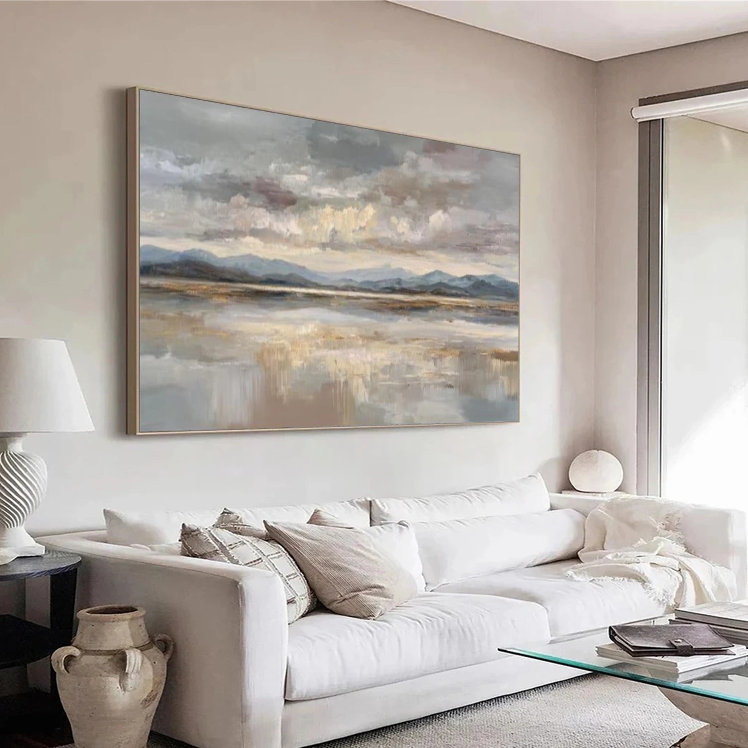 Ocean & Sky Abstract Wall Art #MO084