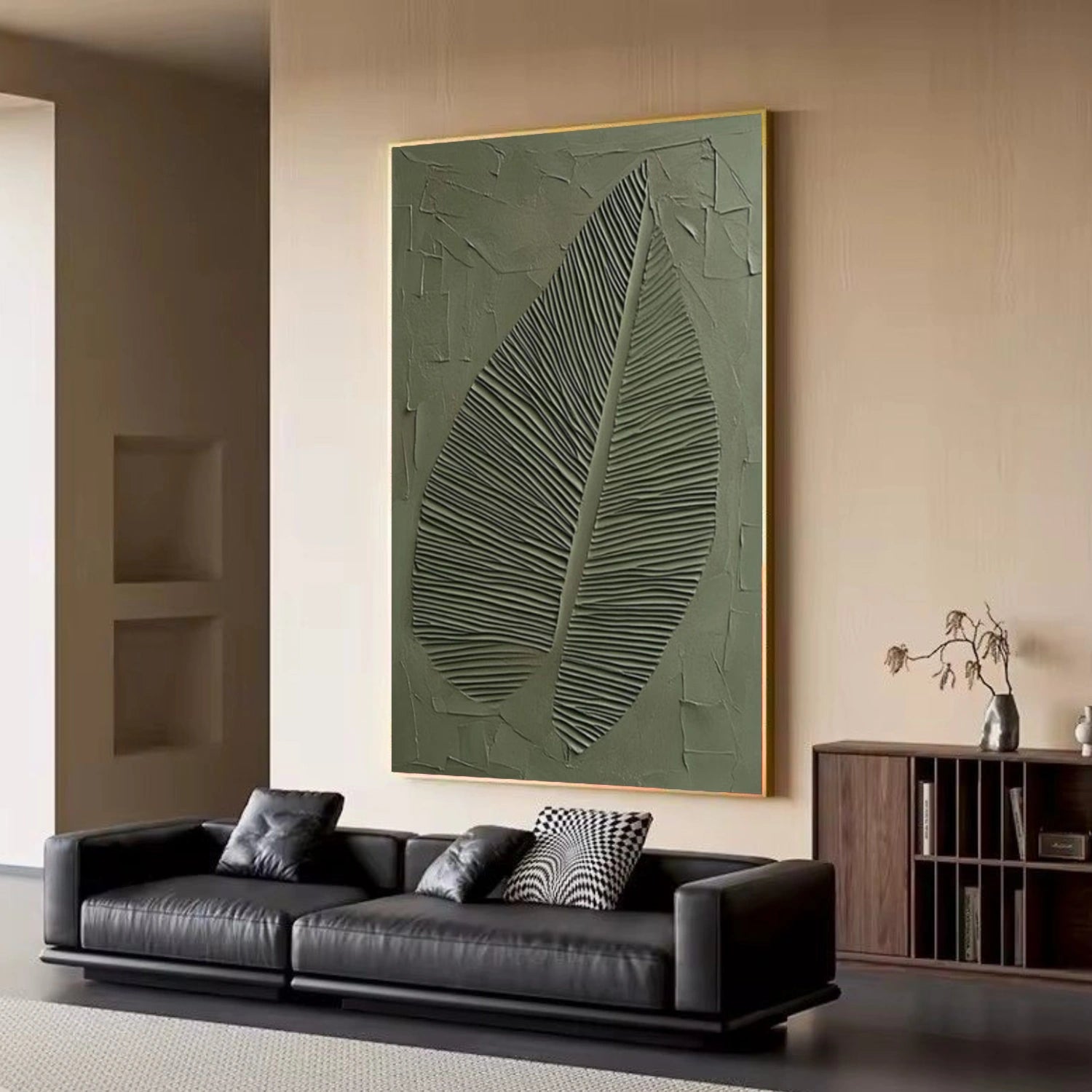 Green Minimalist Textured Wall Art #MT149
