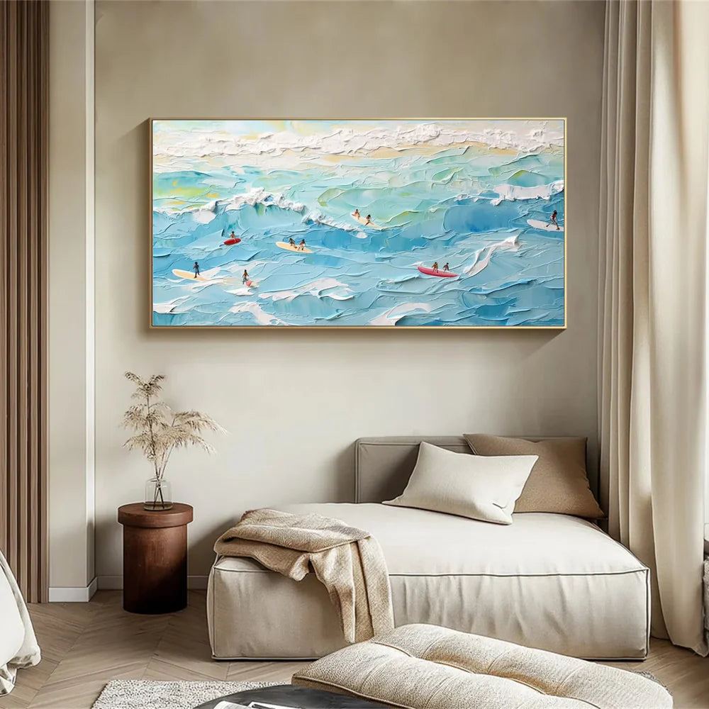 Surfing Sport Art Textured Canvas #PT029