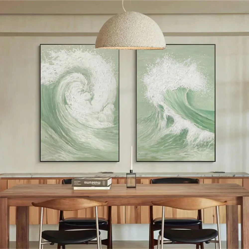 Ocean & Sky Abstract Set of 2 Wall Art #MO066
