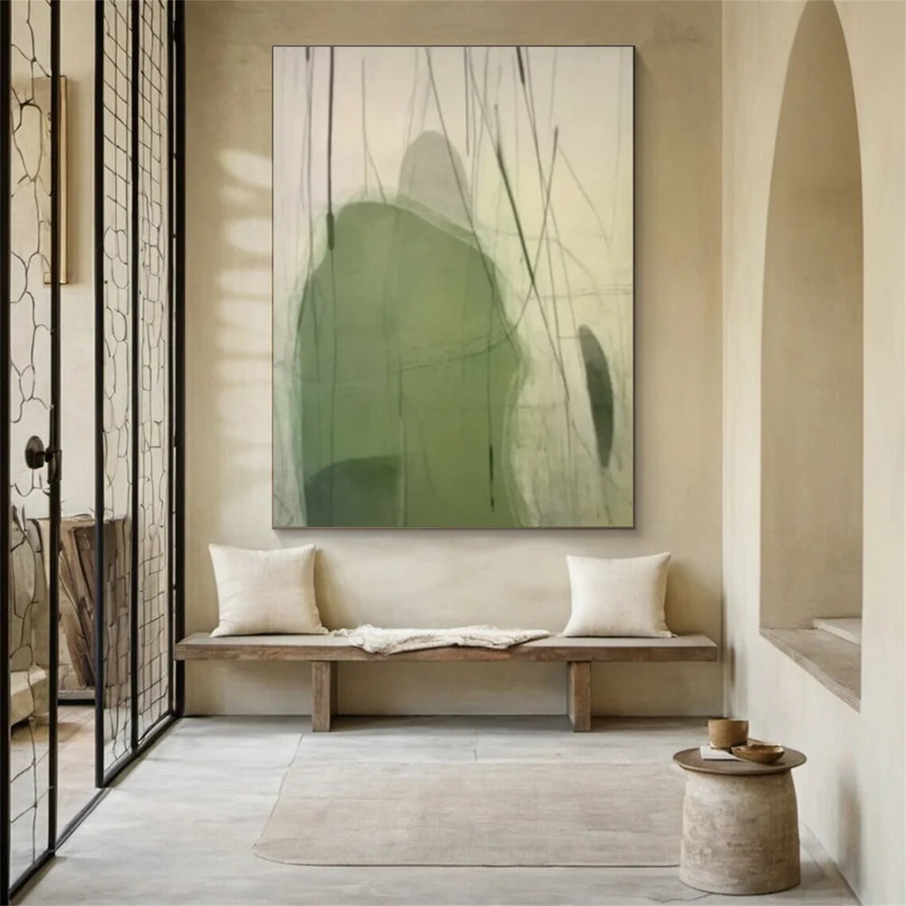 Green Abstract Wall Art #AT098