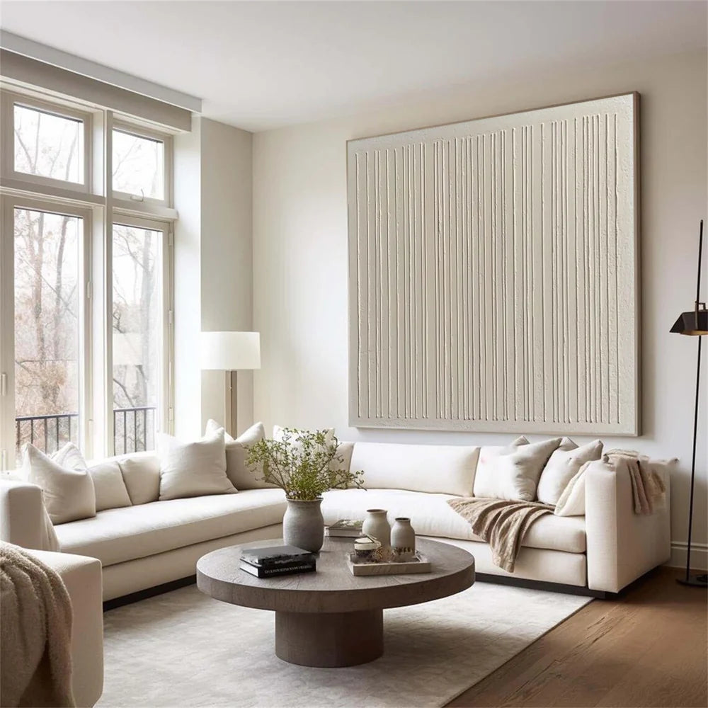 Beige and Brown Abstract Texture Wall Art #AT078