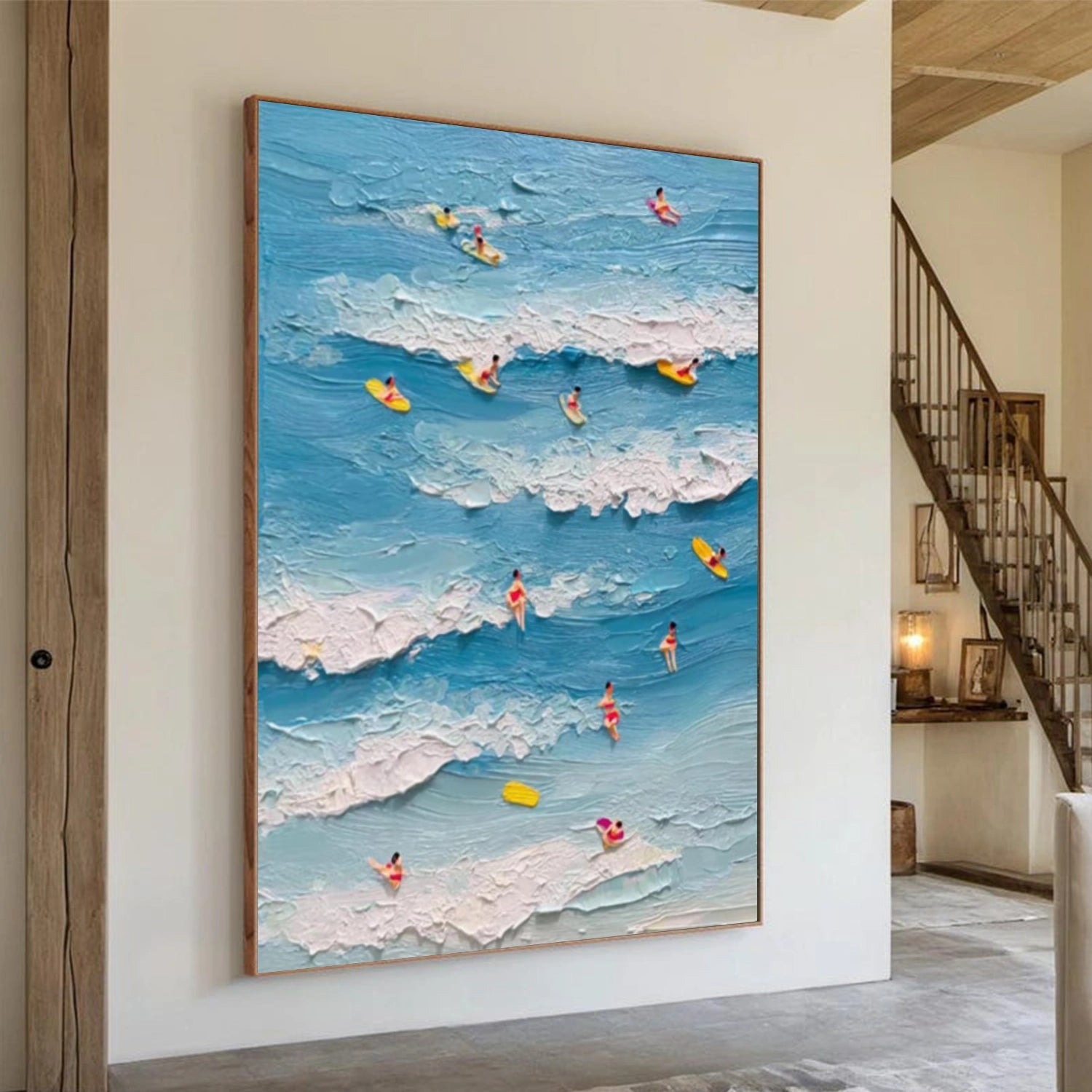 Swimming Sport Art Textured Canvas #PT044