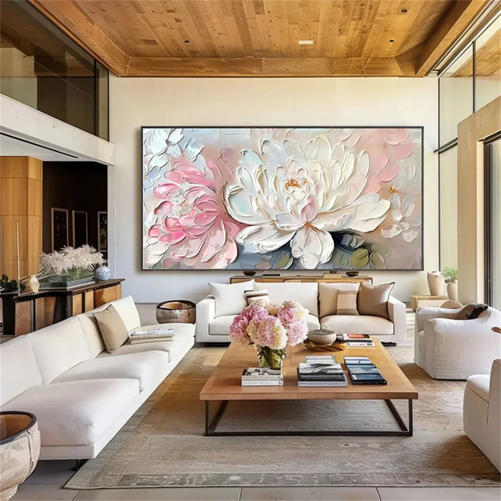 Flower & Tree Textured Abstract Wall Art #SF006