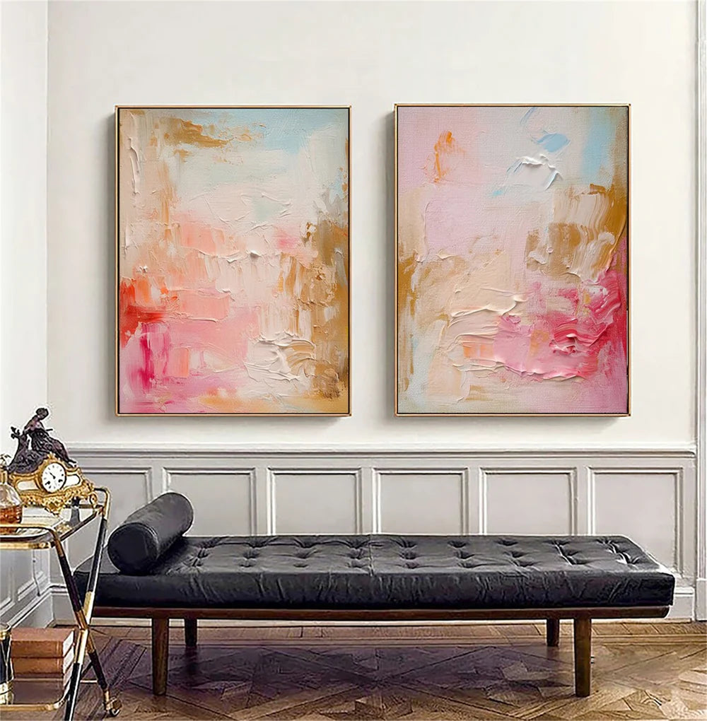Abstract Textured Wall Art Set Of 2 #AT056