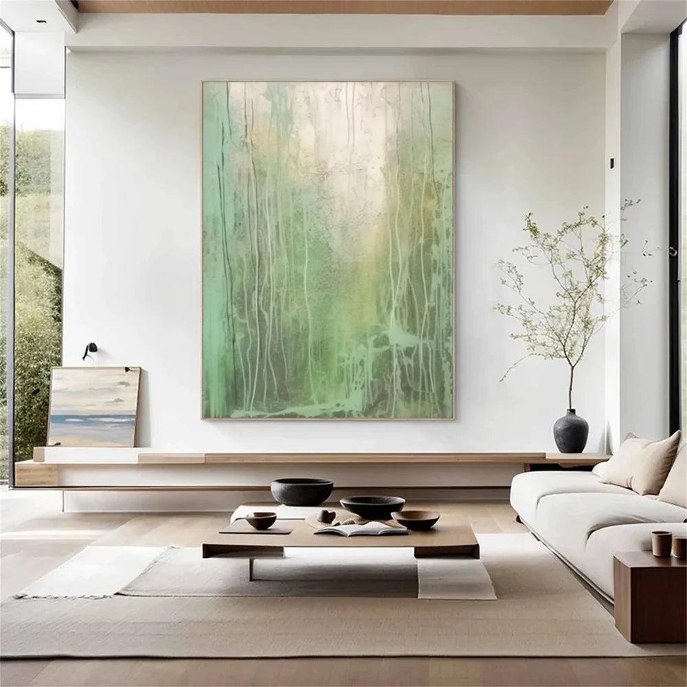 Green Abstract Wall Art #AT097