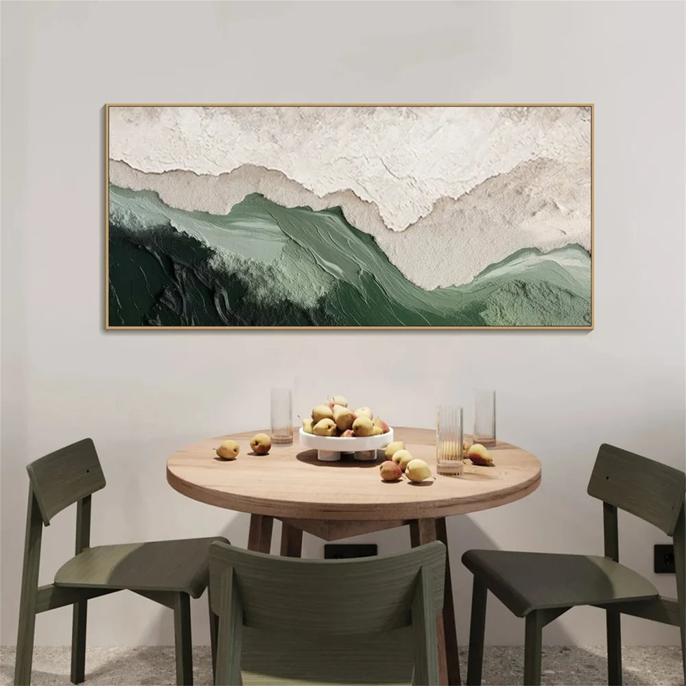 Green Abstract Texture Wall Art #AT031