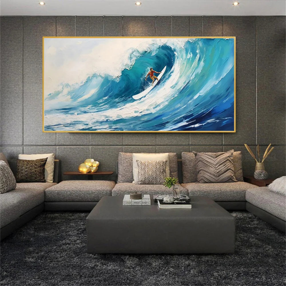 Surfing Sport Art Textured Canvas #PT017