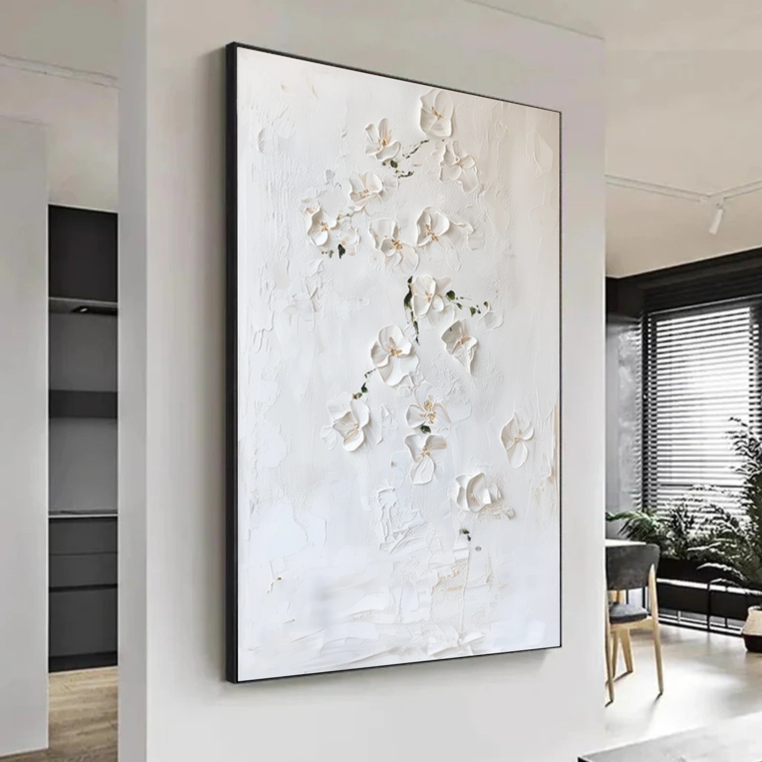 Flower & Tree Textured Abstract Wall Art #SF064