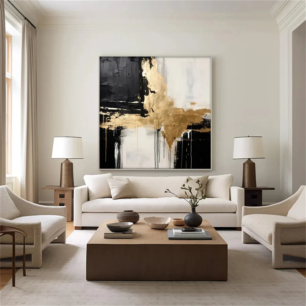 Black and White Minimalist Textured Wall Art #MT098