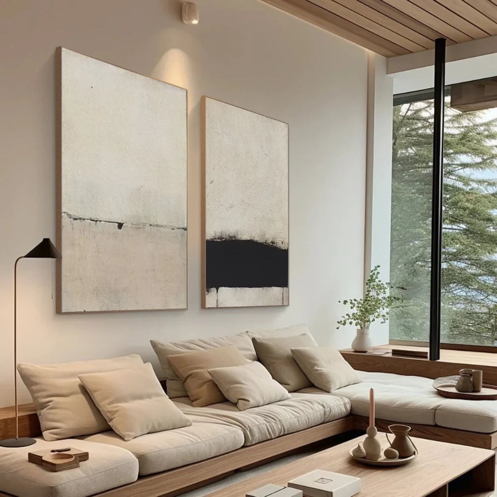 Wabi Sabi Abstract Wall Art Set of 2 #WT051