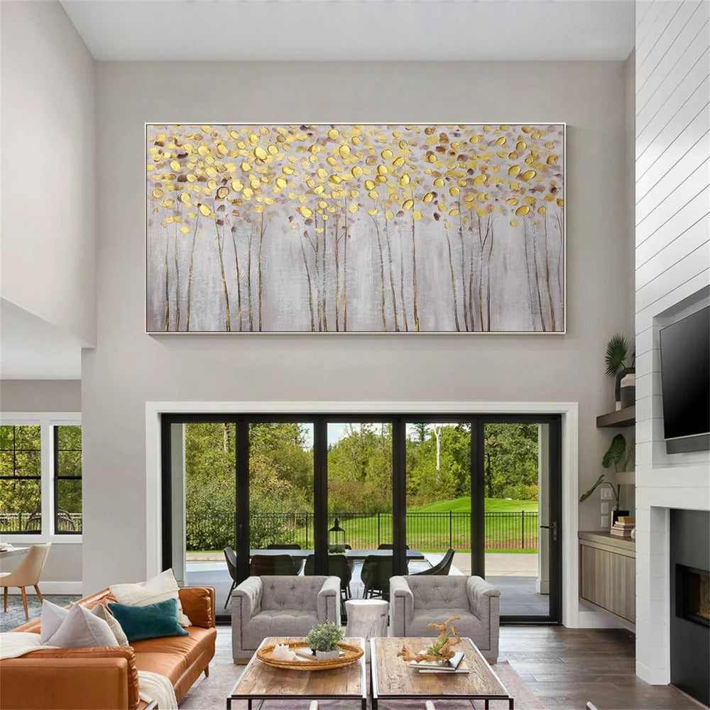 Flower & Tree Textured Abstract Wall Art #SF027