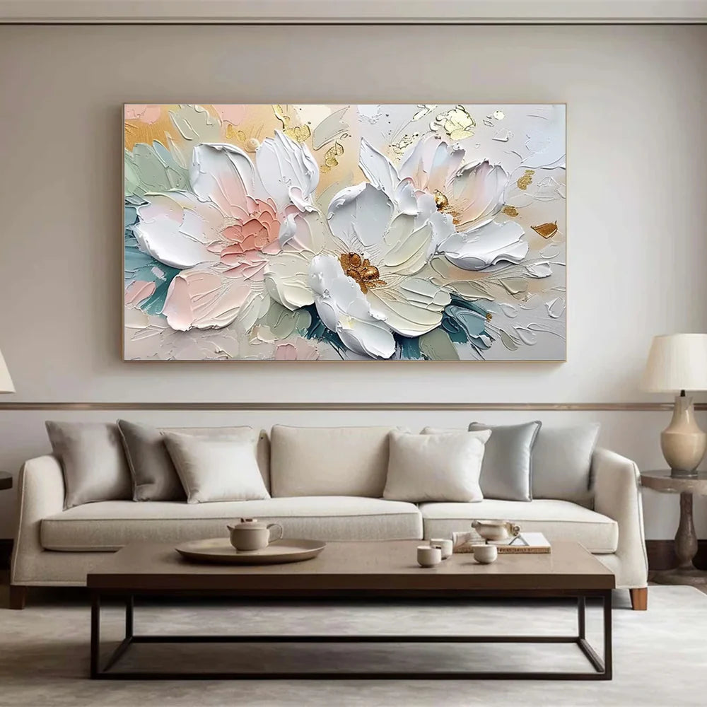 Flower & Tree Textured Abstract Wall Art #SF034