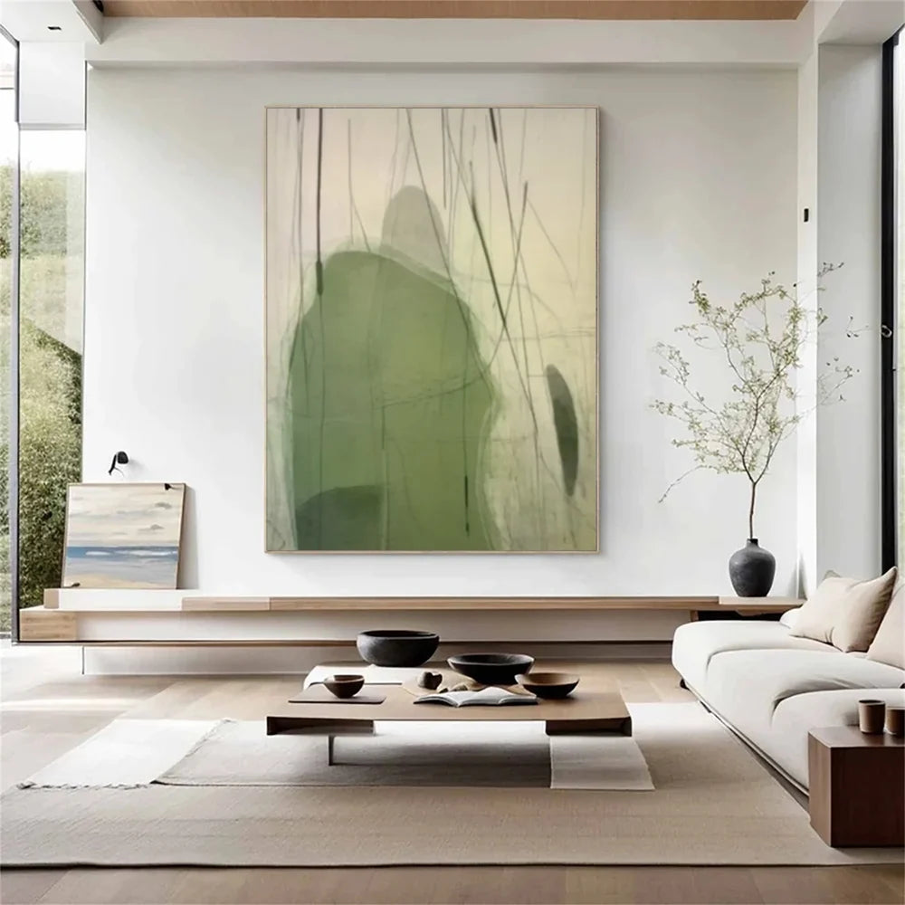 Green Abstract Wall Art #AT098