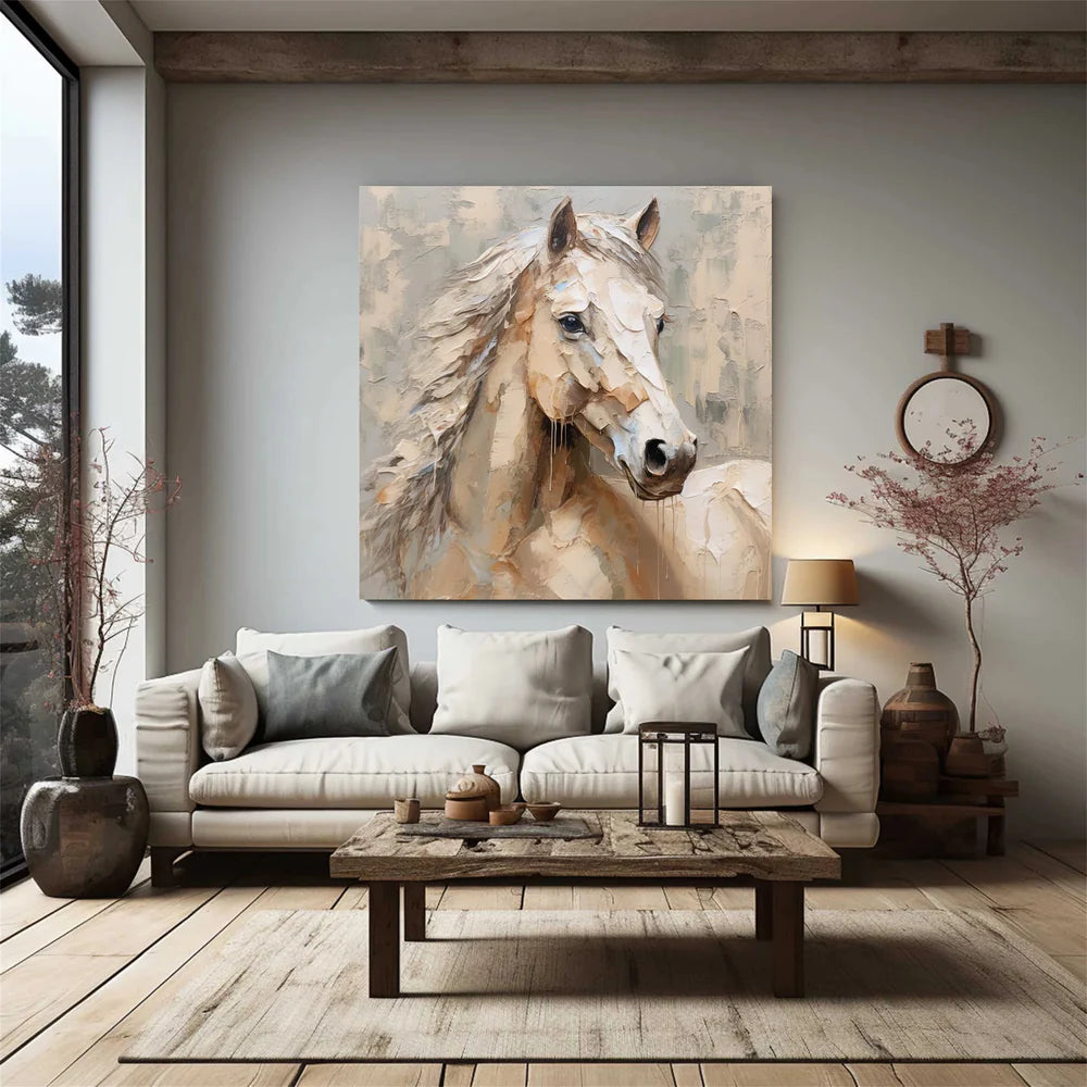 Abstract Horse Animal Textured Wall Art #DL007