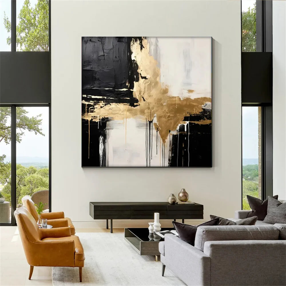 Black and White Minimalist Textured Wall Art #MT098
