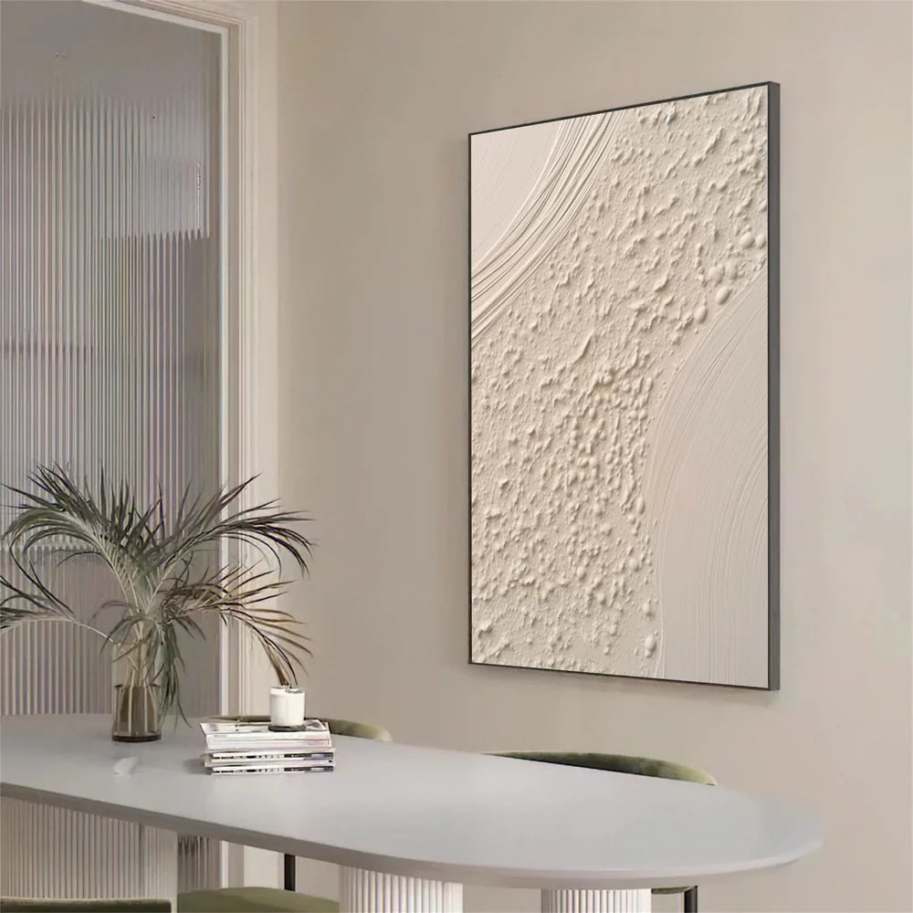 Beige and Brown Abstract Texture Wall Art #AT077