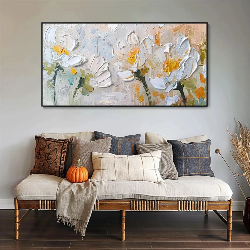 Flower & Tree Textured Abstract Wall Art #SF028