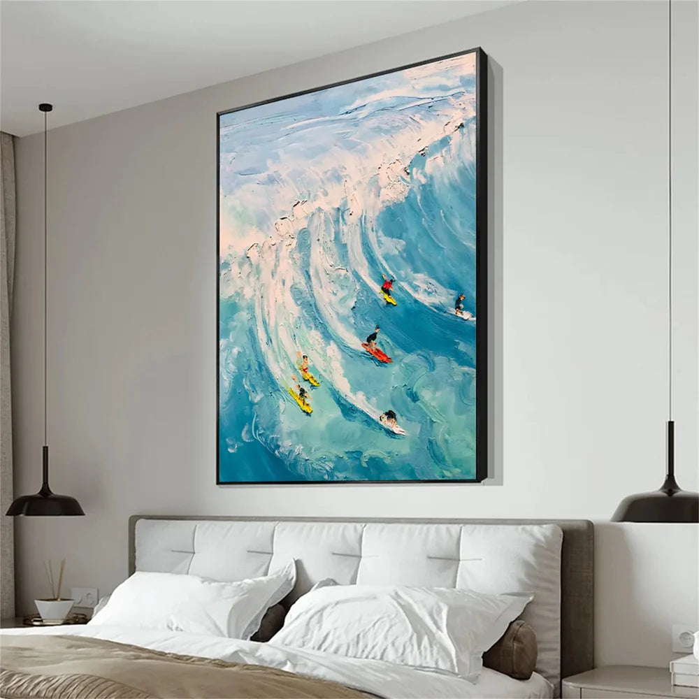 Surfing Sport Art Textured Canvas #PT022