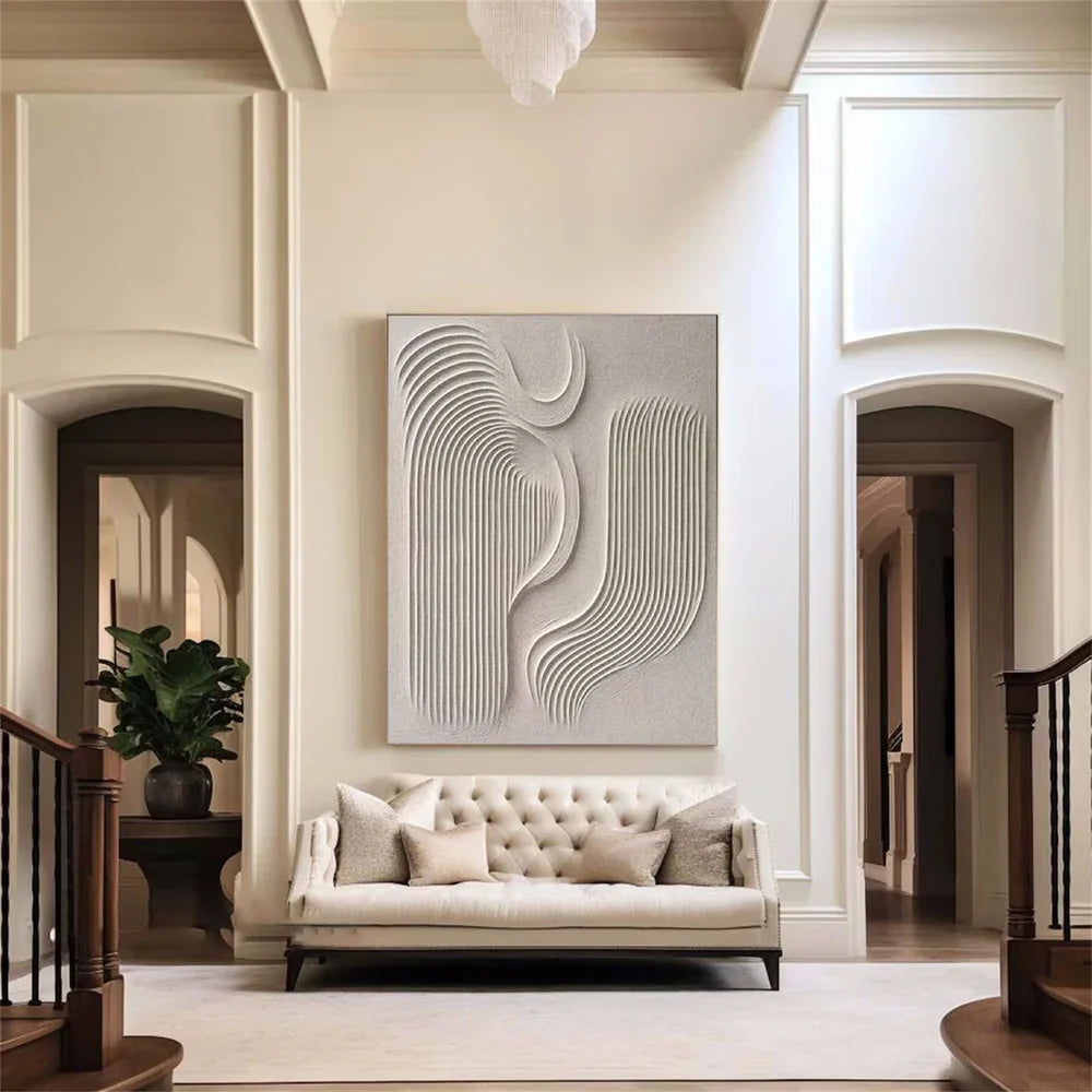 Beige and Brown Abstract Texture Wall Art #AT012