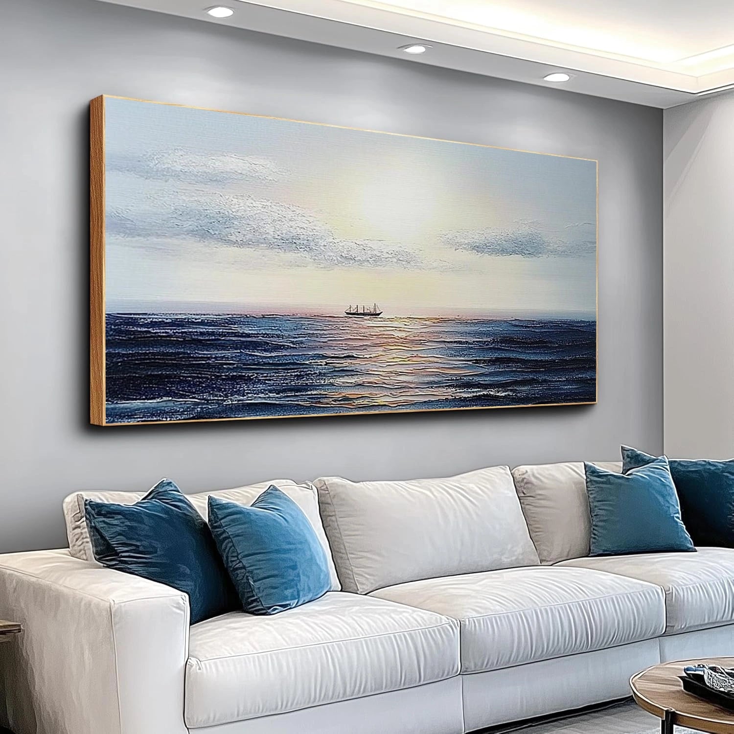 Ocean & Sky Abstract Wall Art #MO116