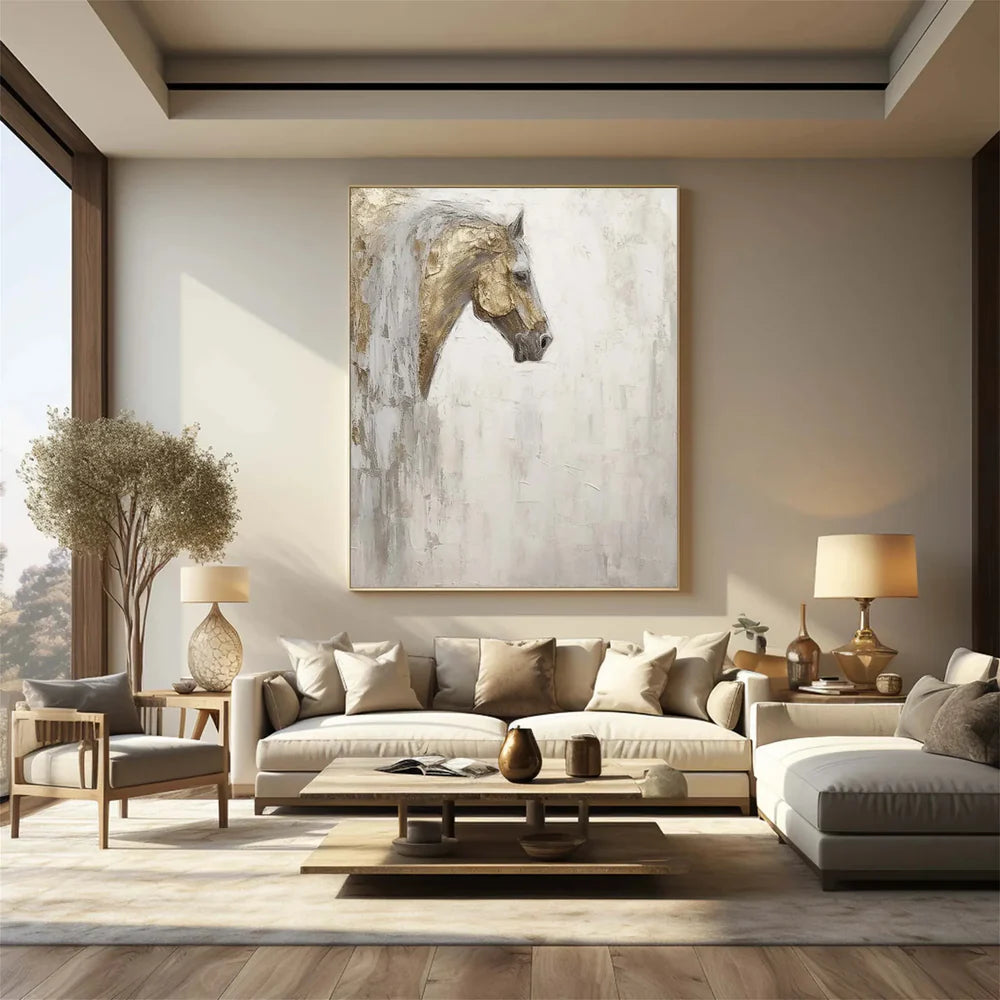 Abstract Horse Animal Textured Wall Art #DL008