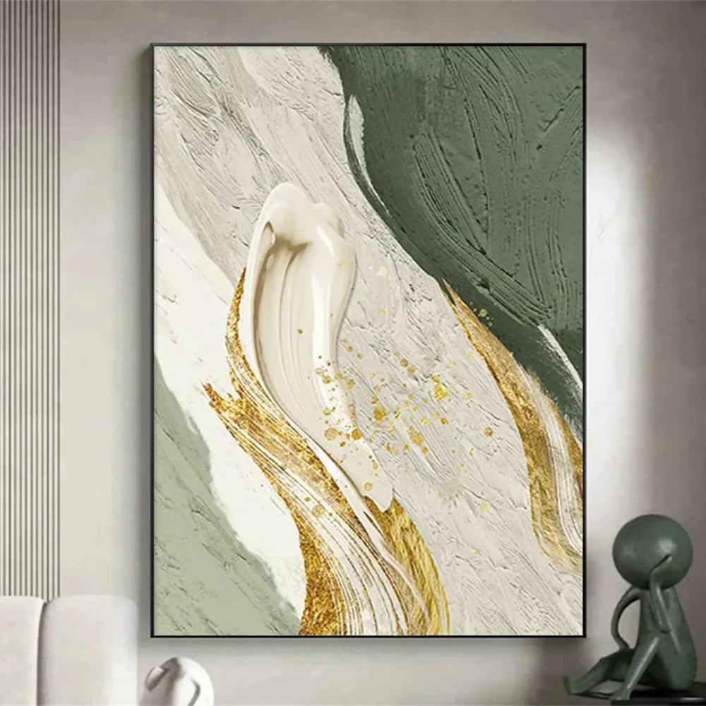 Green Minimalist Textured Wall Art #MT063