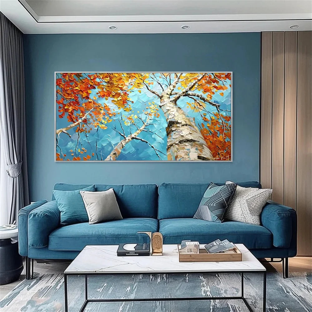 Flower & Tree Textured Abstract Wall Art #SF021