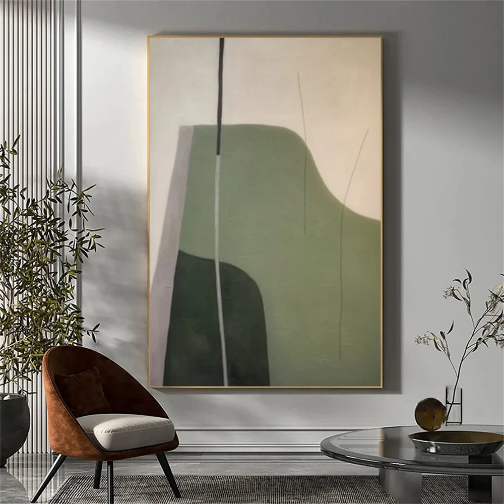 Green Abstract Wall Art #AT098