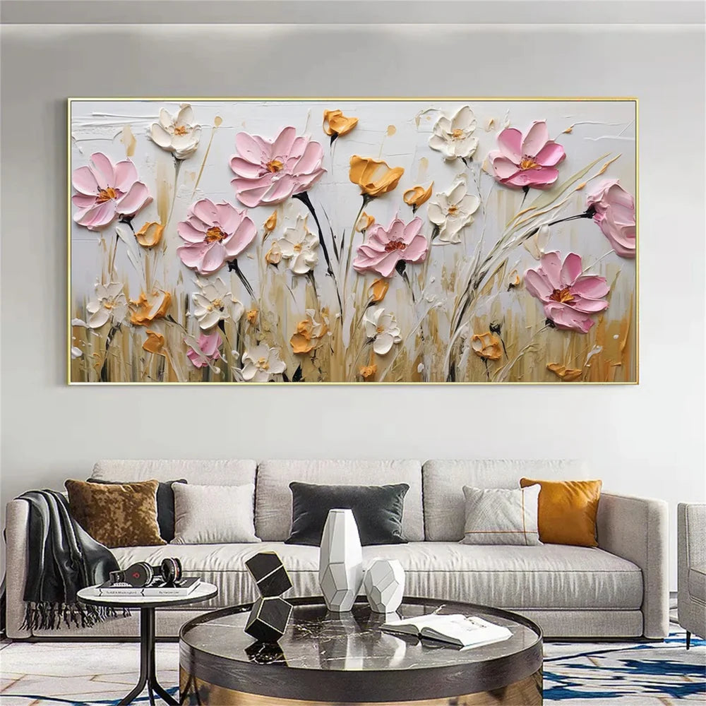 Flower & Tree Textured Abstract Wall Art #SF030